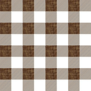 1" coffee linen no. 2 buffalo check