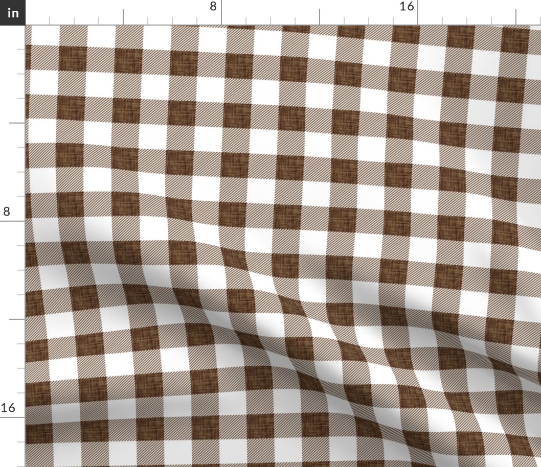 1" coffee linen no. 2 buffalo check