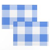 Four Inch Cornflower Blue and White Gingham Check