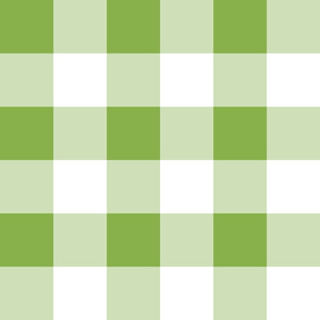 Four Inch Greenery Green and White Gingham Check