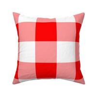 Four Inch Red and White Gingham Check