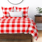 Four Inch Red and White Gingham Check