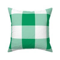 Four Inch Shamrock Green and White Gingham Check