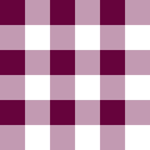 Four Inch Tyrian Purple and White Gingham Check