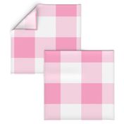 Six Inch Carnation Pink and White Gingham Check