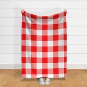 Six Inch Red and White Gingham Check