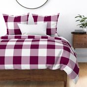 Six Inch Tyrian Purple and White Gingham Check