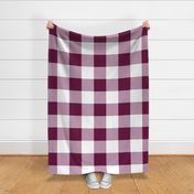 Six Inch Tyrian Purple and White Gingham Check