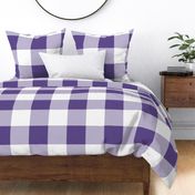 Six Inch Ultra Violet Purple and White Gingham Check