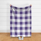 Six Inch Ultra Violet Purple and White Gingham Check