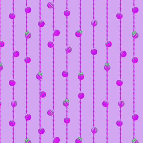 Colorful Christmas Bells Neon Lilac on Festive Tinsel Streamers 