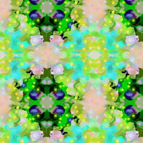 Kaleidoscope - green,  peach