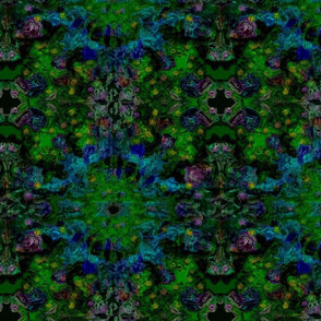 Kaleidoscope -black, green