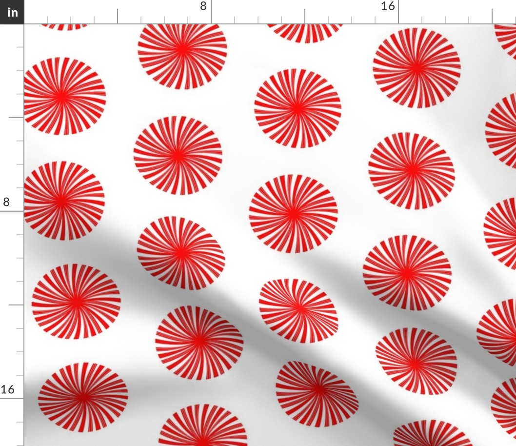 peppermint twist circles on white