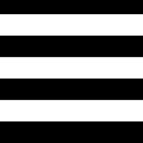 Large Awning Stripe Pattern with White Horizonal Stripes on Black