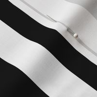 Large Awning Stripe Pattern with White Vertical Stripes on Black