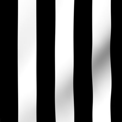 Large Awning Stripe Pattern with White Vertical Stripes on Black