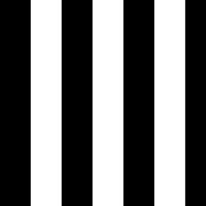 Large Awning Stripe Pattern with White Vertical Stripes on Black