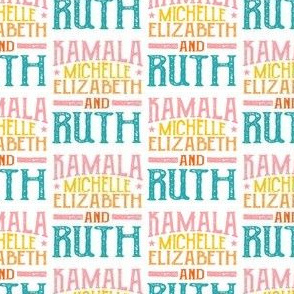Feminist Names - Kamala Harris - Ruth Bader Ginsburg - Michelle Obama - Small