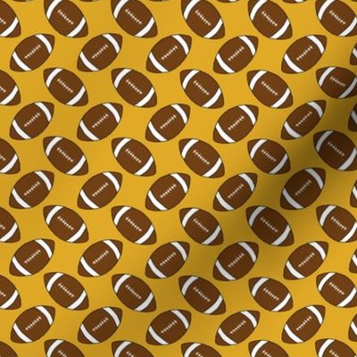 Football Pattern on Gold - Small