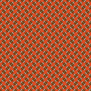 Football Pattern on Orange - Small