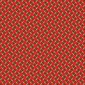 Football Pattern on Red - Small