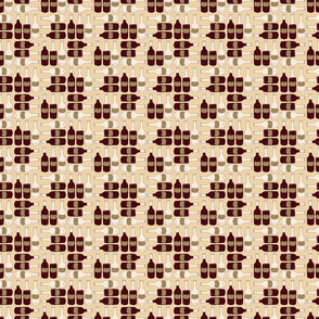 Small Red Wine Bottles on Beige