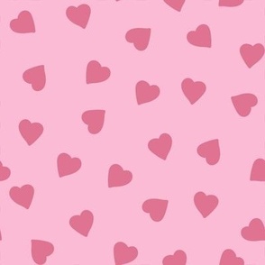 Random Hearts - Valentine - Rouge on Pink