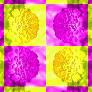 Purple & Yellow Floral Pattern 