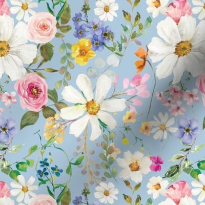 Daisy Floral, blue