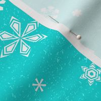 Snowflakes on Bright Blue (Large Scale)