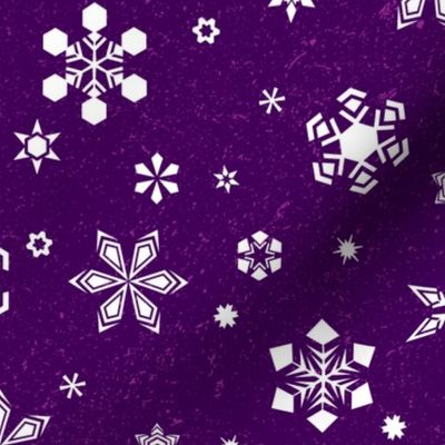Snowflakes on Purple (Large Scale)