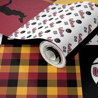 Basketball//Wasps - Wholecloth Cheater Quilt