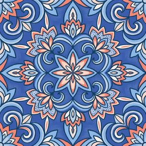 Moroccan floral tile (small scale)