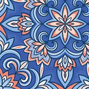 Moroccan floral tile (large scale)