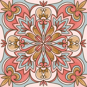 Floral oriental tile