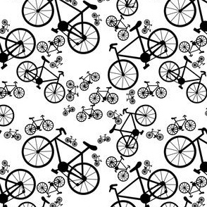 Black Bicycles White Background