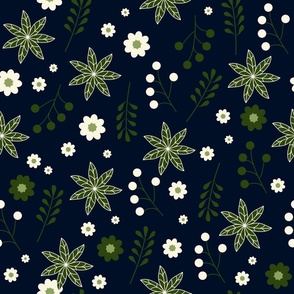 Scandinavian flower pattern