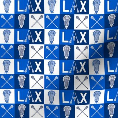 Blue LAX Lacrosse 1 inch squares