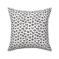 Little Valentine hearts leopard design messy animal print boho nursery trend neutral black and white beige SMALL