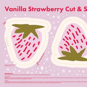 vanilla strawberry cut and sew