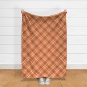 Retro Plaid copper orange diagonal large