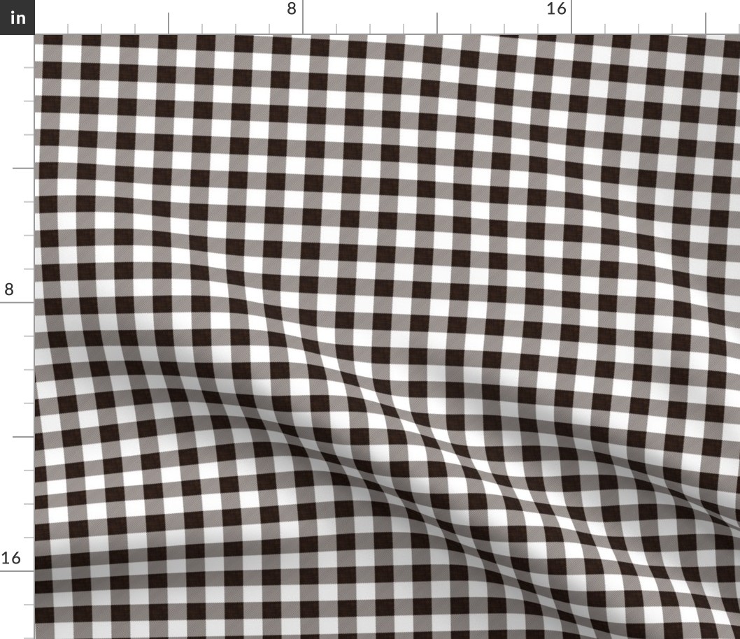 1/2" umber linen buffalo check