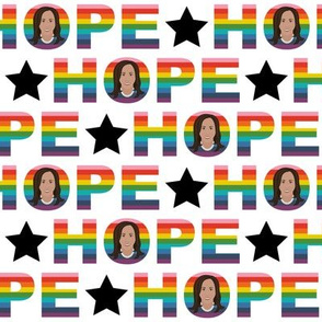 Kamala Harris - Hope - Rainbow - 1.5"