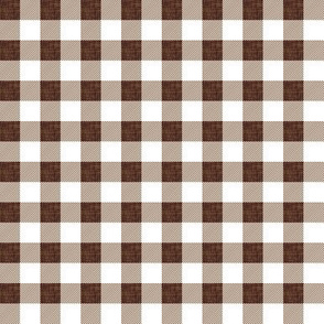 1/2" pecan linen buffalo check