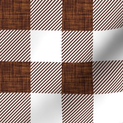 2" gingerbread linen buffalo check