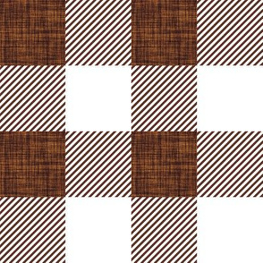 2" gingerbread linen buffalo check