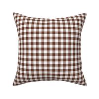 1/2" gingerbread linen buffalo check