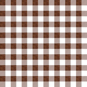 1/2" gingerbread linen buffalo check