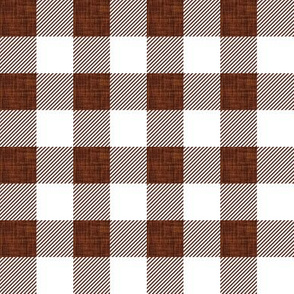 1" penny linen buffalo check